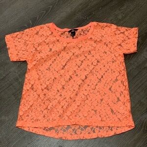 H&M lace Orange crop top size small 🌵 4/$25